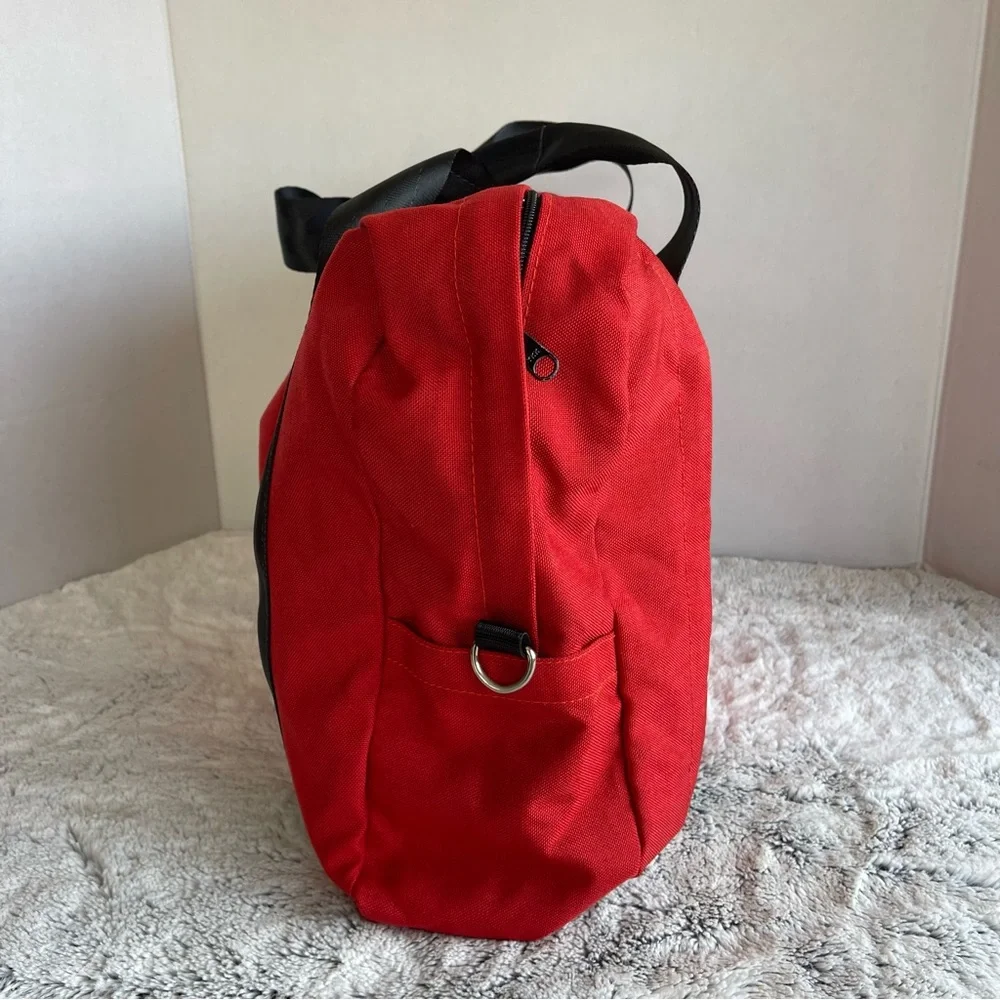 Vintage REI Medium Duffel Red Canvas Travel Tote Bag